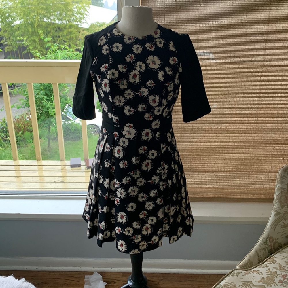 Zara floral fit and flare dress